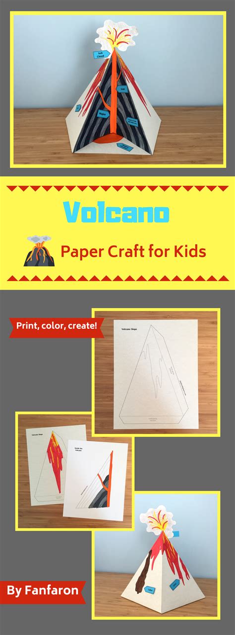 Volcano Diorama Etsy In 2020 Volcano Projects Volcano For Kids