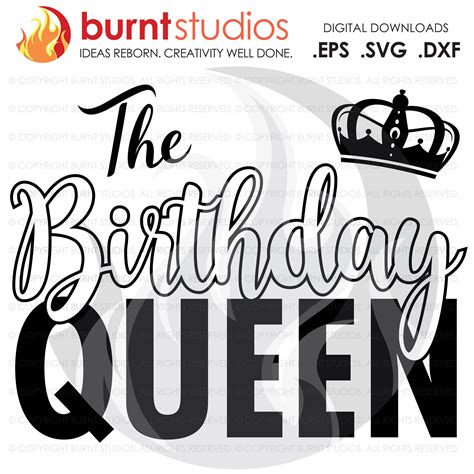 Digital File The Birthday Queen Squad Birthday Party Celebration
