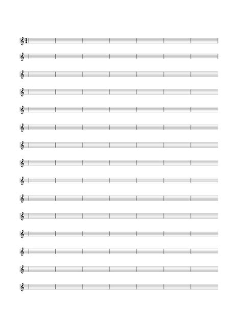 Blank Music Sheet Template