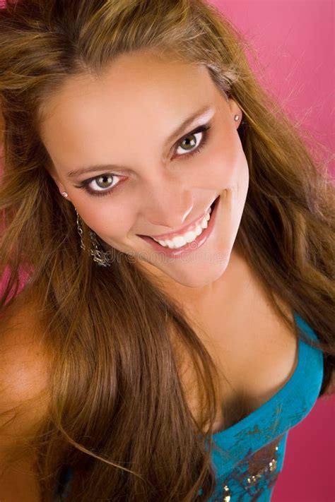 Young Woman With Big Smile Stock Image Image Of Headshot 1160725