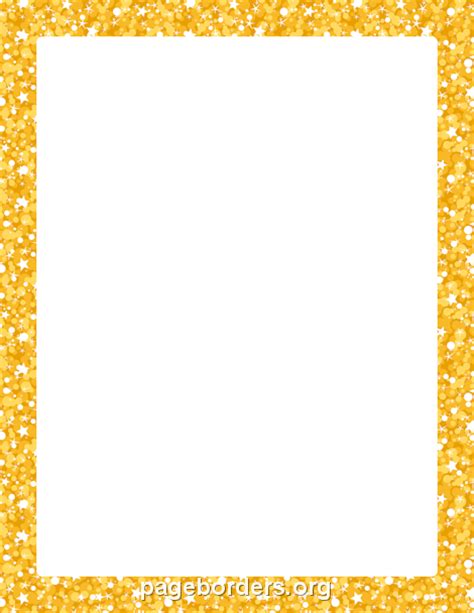 Gold Glitter Border Clip Art Page Border And Vector Graphics