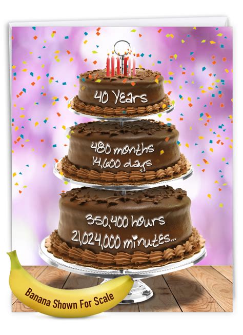Funny 40th birthday jokes for this momentous occasion. 40 Year Time Count: Stylish Milestone Birthday Big Card