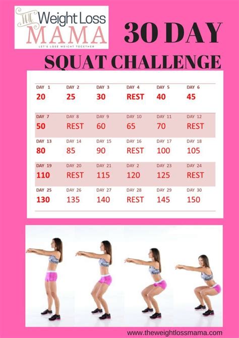 The Best Day Squats Challenge With A Free Printable With Images