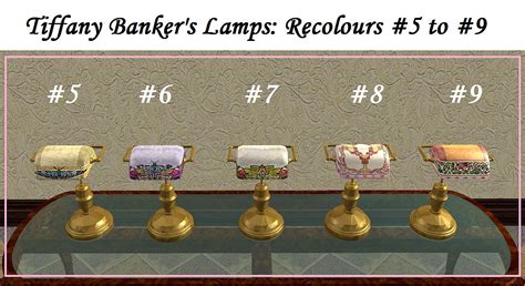 Mod The Sims Antique Bankers Lamps Tiffany Recolours