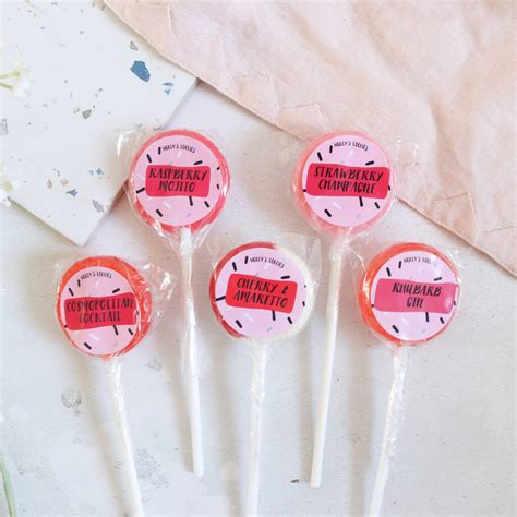 Alcoholic Pink Party Lollipop T Set By Hollys Lollies