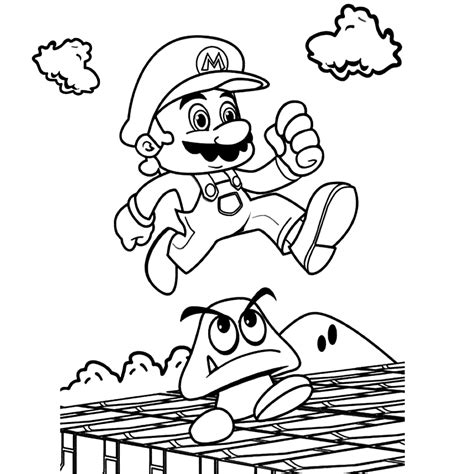 Coloriage Super Mario Bros à Imprimer