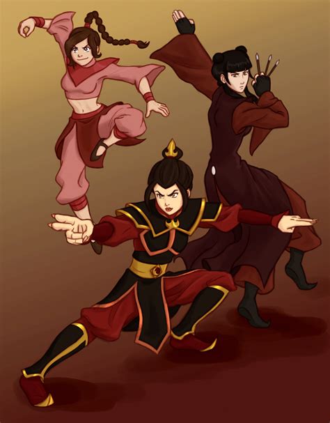 Azulas Gang By Punker On Deviantart Azula Mai And Ty Lee The Last