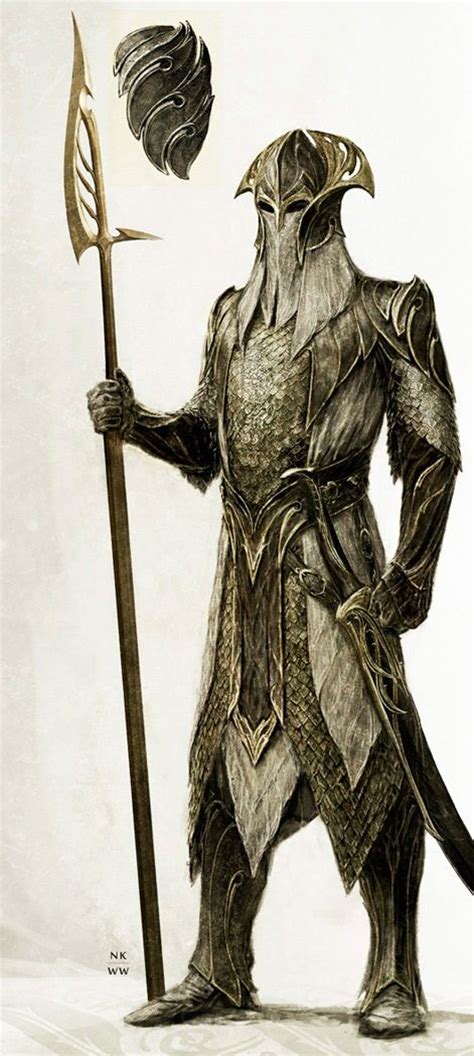 Concept Art Of A Mirkwood Elven Guard Lotr Costumes Woodland Realm