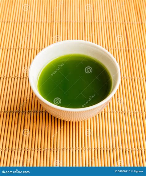 Green Tea In A White Cup Stock Image Image Of Water 59900215