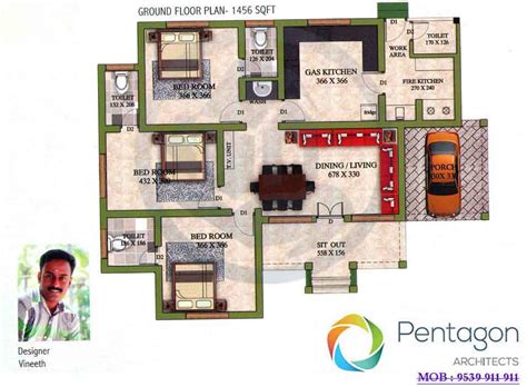 Clear all filters sq ft min: 1456 SQ FT, 3BED, Kerala Home Design & House Plan