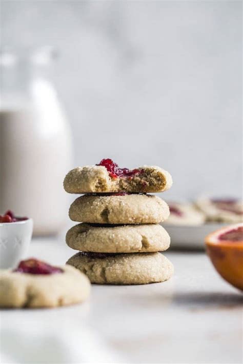 Cranberry Chai Spice Thumbprint Cookies The Almond Eater