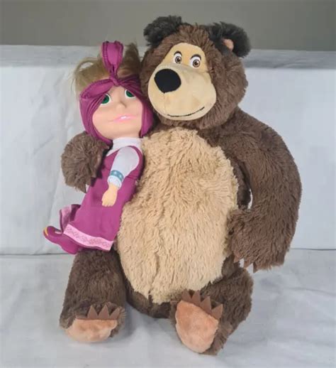 Masha And The Bear Plush 14 Soft Toy Vgc £1499 Picclick Uk