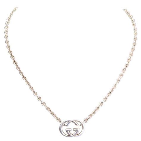 Gucci Sterling Silver Logo Chain Necklace For Sale At 1stdibs