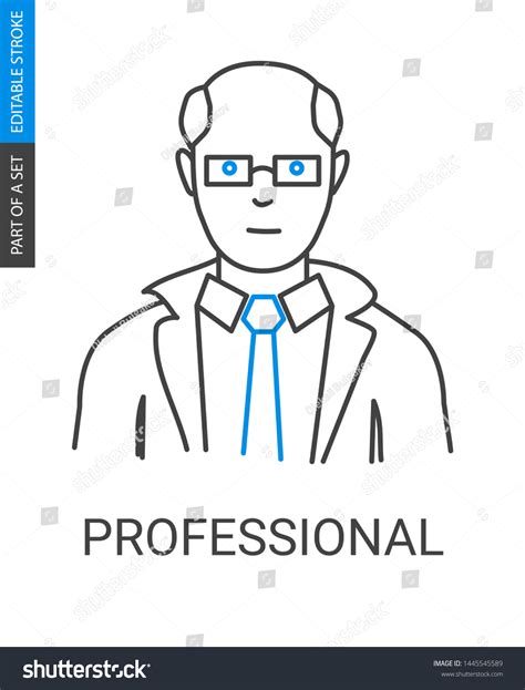 Professional Specialist Icon Outline Linear Style Stock Vector Royalty