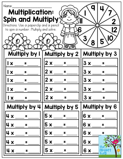 3rd Grade Multiplication Fun Worksheets
