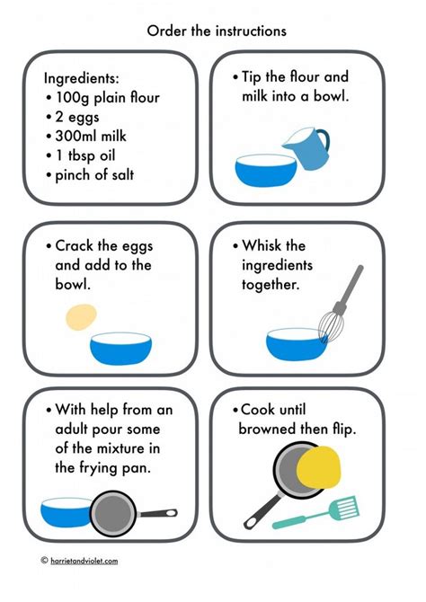 Pancake Recipe Easy To Follow Printable Teaching Resources Print