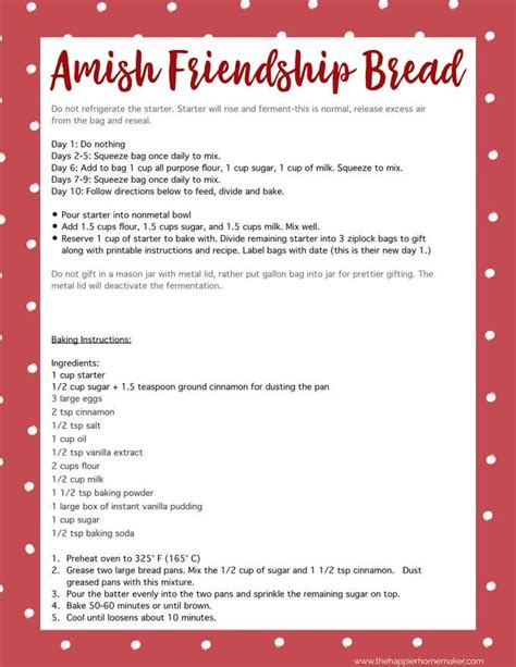 Amish friendship bread starter and recipe. Amish Friendship Bread is the perfect recipe to share with friends. Now you can … | Amish ...