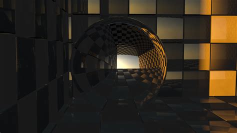 3d Ball Cube Digital Art Reflection Sphere 4k Hd Abstract Wallpapers