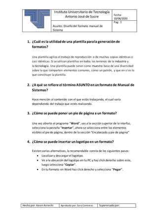 Formato De Manual Pdf Descarga Gratuita