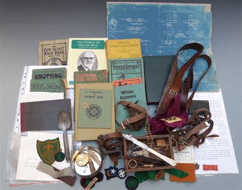 A Collection Of Scouting Movement Memorabilia Comprising Cloth And
