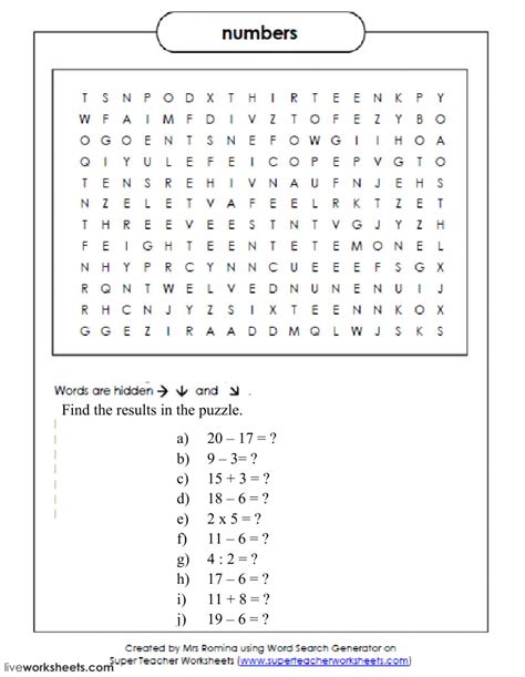 Numbers 1 To 20 Worksheets