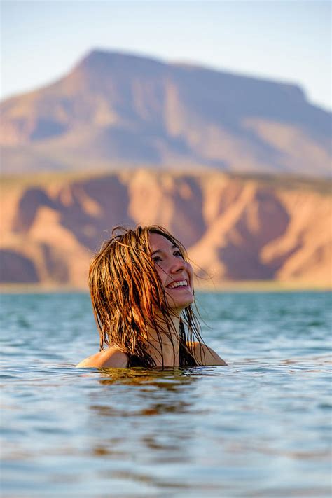 Girl Swimming In Roosevelt Lake Photograph By Kyle Ledeboer Pixels
