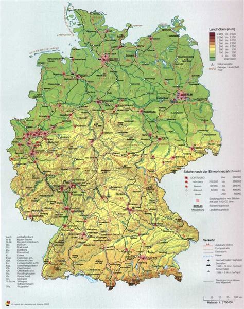 Deutschlandkarte Mit Städten Landkarte