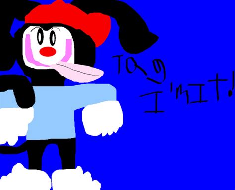 Tag Im It Random Wakko Playing Tail Tag With Himself Ms Paint By
