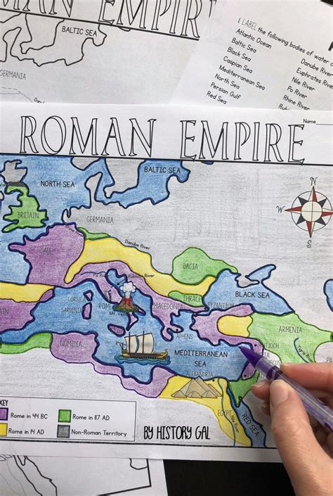 Roman Empire Map Activity Print And Digital Map Activities Roman