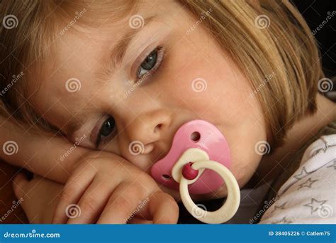 Little Girl Stock Photo Image Of Pacifier Blond Child 38405226