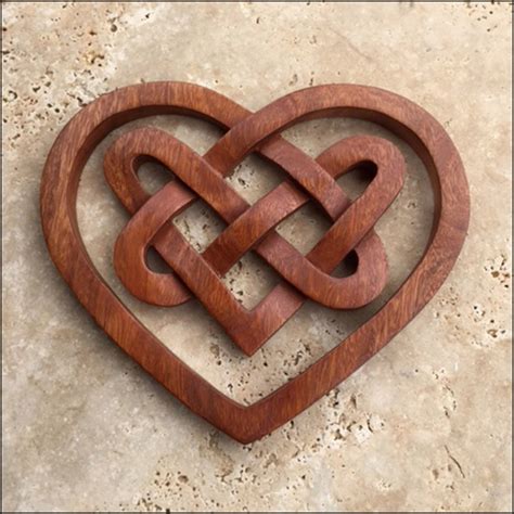 Celtic Wood Carving Trinity Heart Irish Crossroads