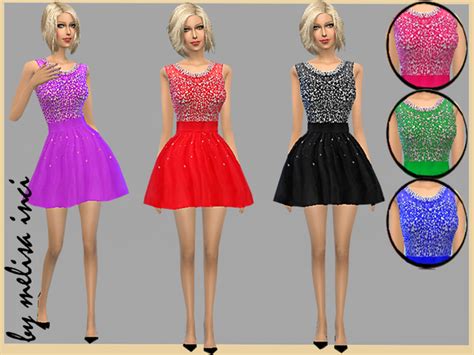 Shimmering Short Dress By Melisa Inci At Tsr Sims 4 Updates