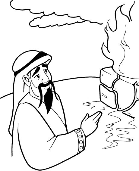 Baal Of The Bible Coloring Pages Elijah Defeats The Prophets Of