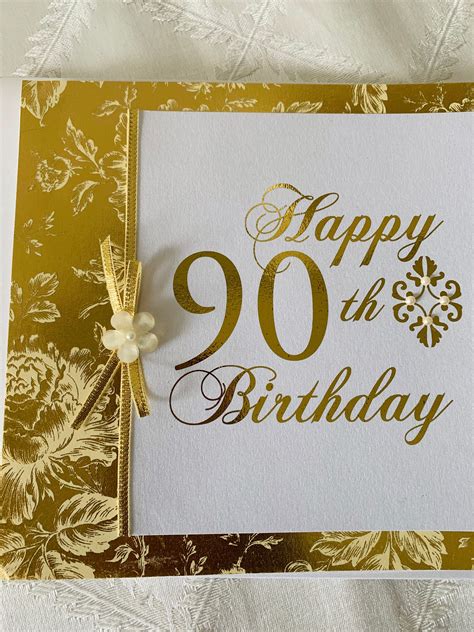 Gold Foil 90th Birthday Card