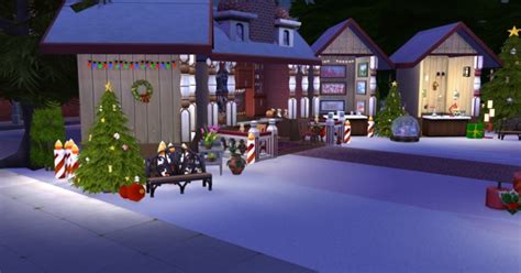 Stardust Christmas Market By Waterwoman At Akisima Sims 4 Updates