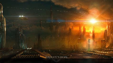 1114398 City Futuristic Artwork Science Fiction Darkness