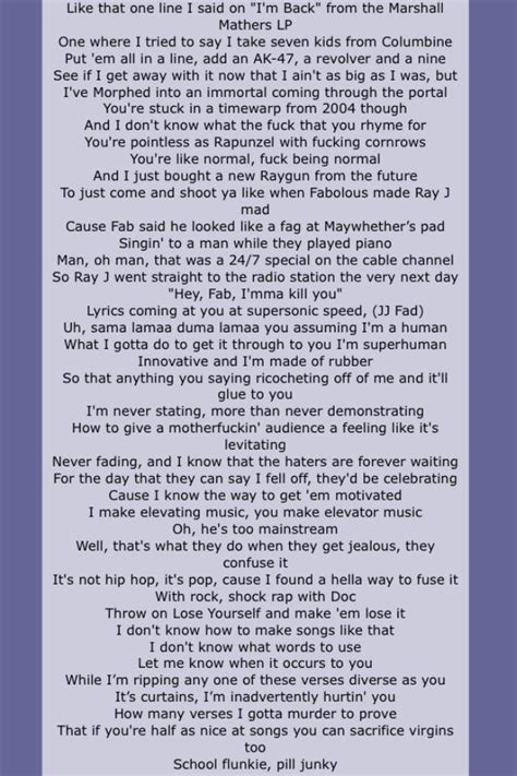 Eminem Rap God Page Four Love Love Love This Song He