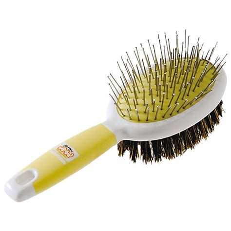 Doggyman Honey Smile Double Sided Pin And Bristle Brush For Cats And Dogs