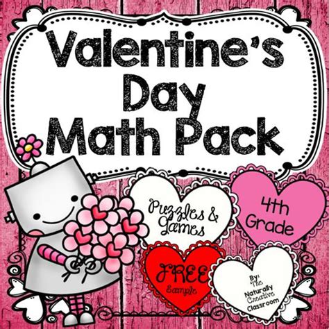 Valentines Day Math Pack For 4th Grade Teaching Resources