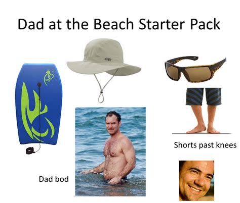 Dad At The Beach Starter Pack R Starterpacks