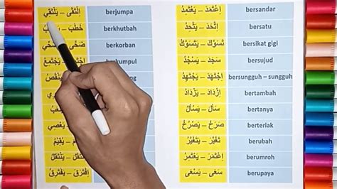 Kata Kerja Bahasa Arab Dari Pembagian Kata Yang Ada Dalam Bahasa