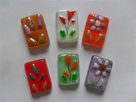 Fused Glass Tiles Flowers Floral Handmade For Mosaic Art Glass Craft Projects £5 99 Via