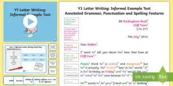 Y1 Letter Writing Informal Modelexample Text English Ks1