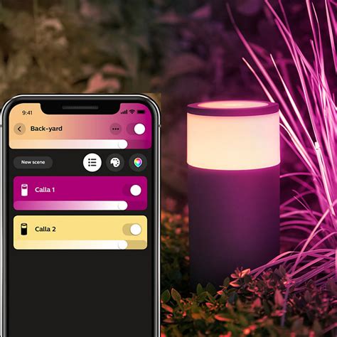 Candeeiro De Chão Exterior Philips Hue Calla Led White And Color 17420