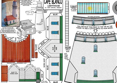 Lighthouse Paper Lighthouse Lighthouse Model - Etsy | Paper models