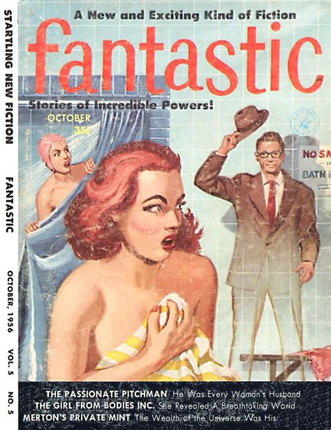 Fantastic October 1956 Cover Art By Edward Valigursky Science
