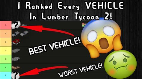 Lumber Tycoon 2 Vehicle Tier List Youtube