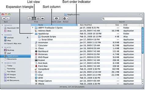Getting To Know Mac Os X Finder Windows Learning Finder Window Basics