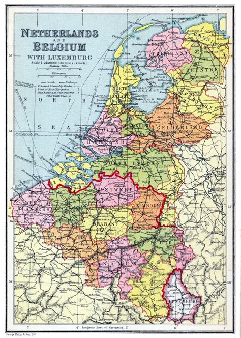 Large Detailed Old Political And Administrative Map Of Netherlands And Belgium Netherlands