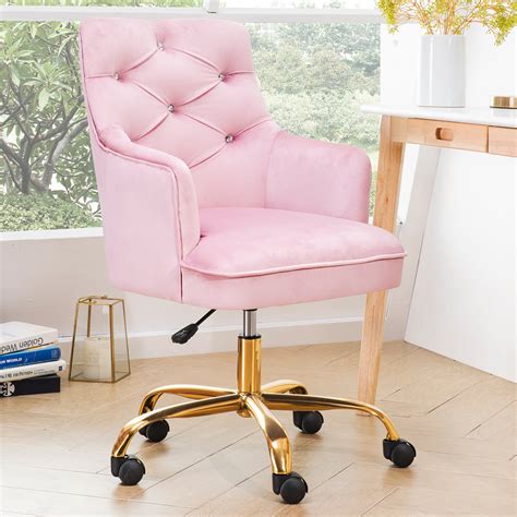 Ovios Cute Desk Chairplush Velvet Office Chair For Girl Or Ladymodern
